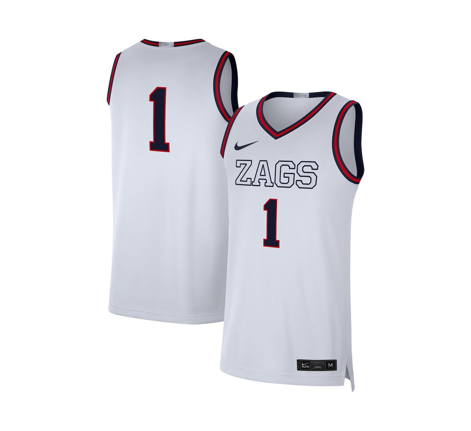 Мужская баскетбольная джерси Nike Gonzaga Bulldogs Limited White
