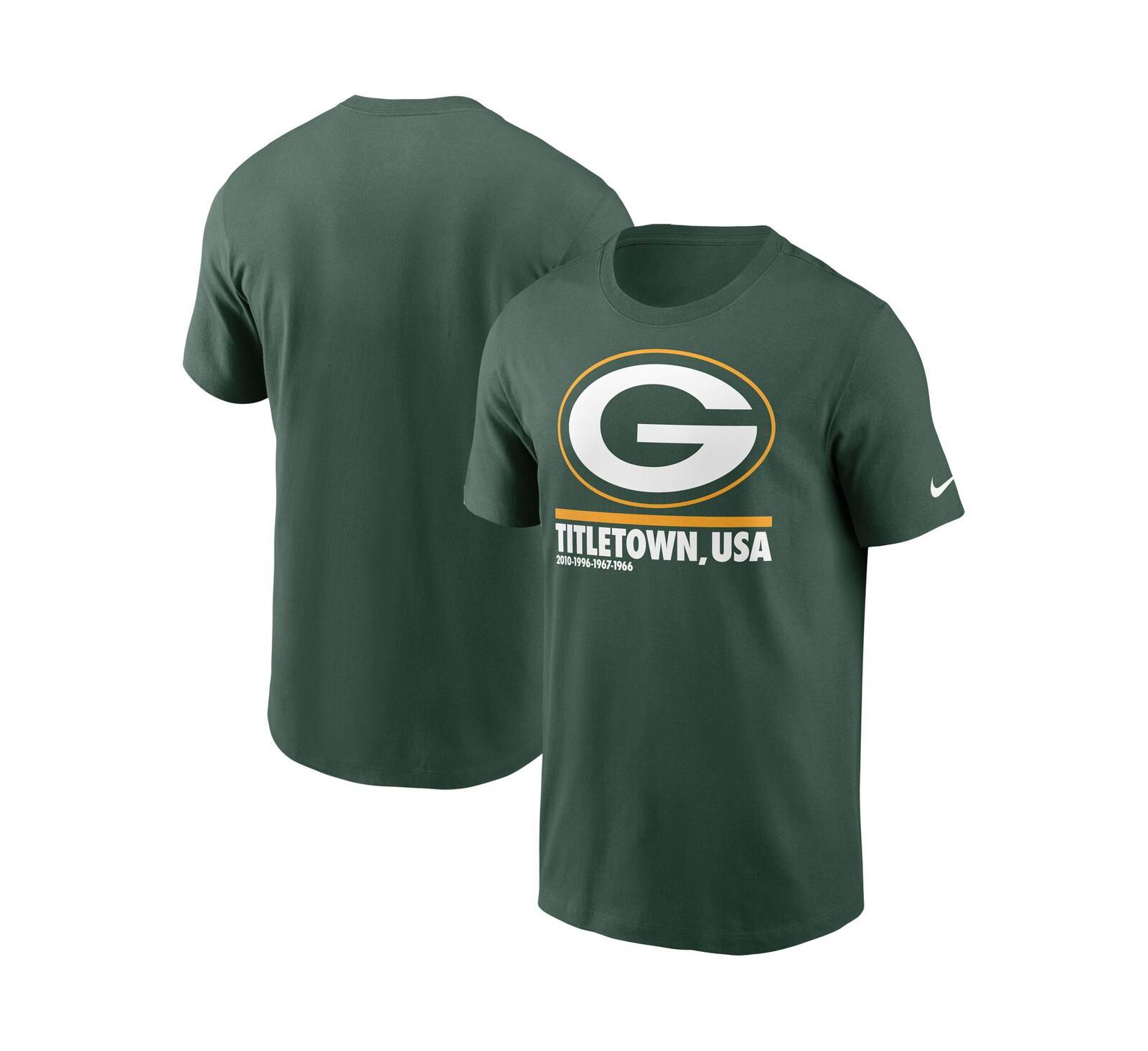 Men's Nike Green Green Bay Packers Hometown Collection Title Town T-shirt