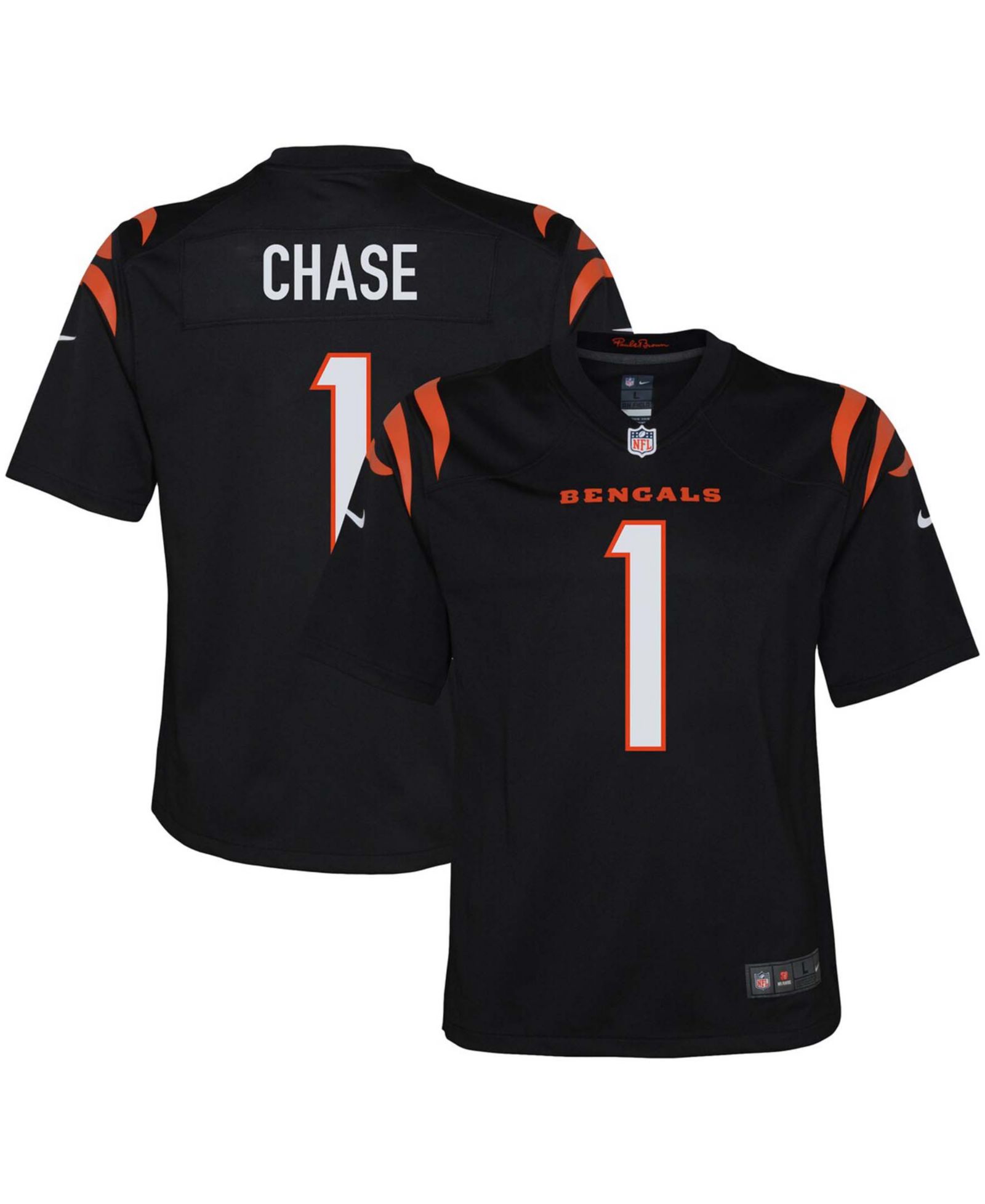 Детская джерси Nike Black Ja'Marr Chase Cincinnati Bengals Player Game