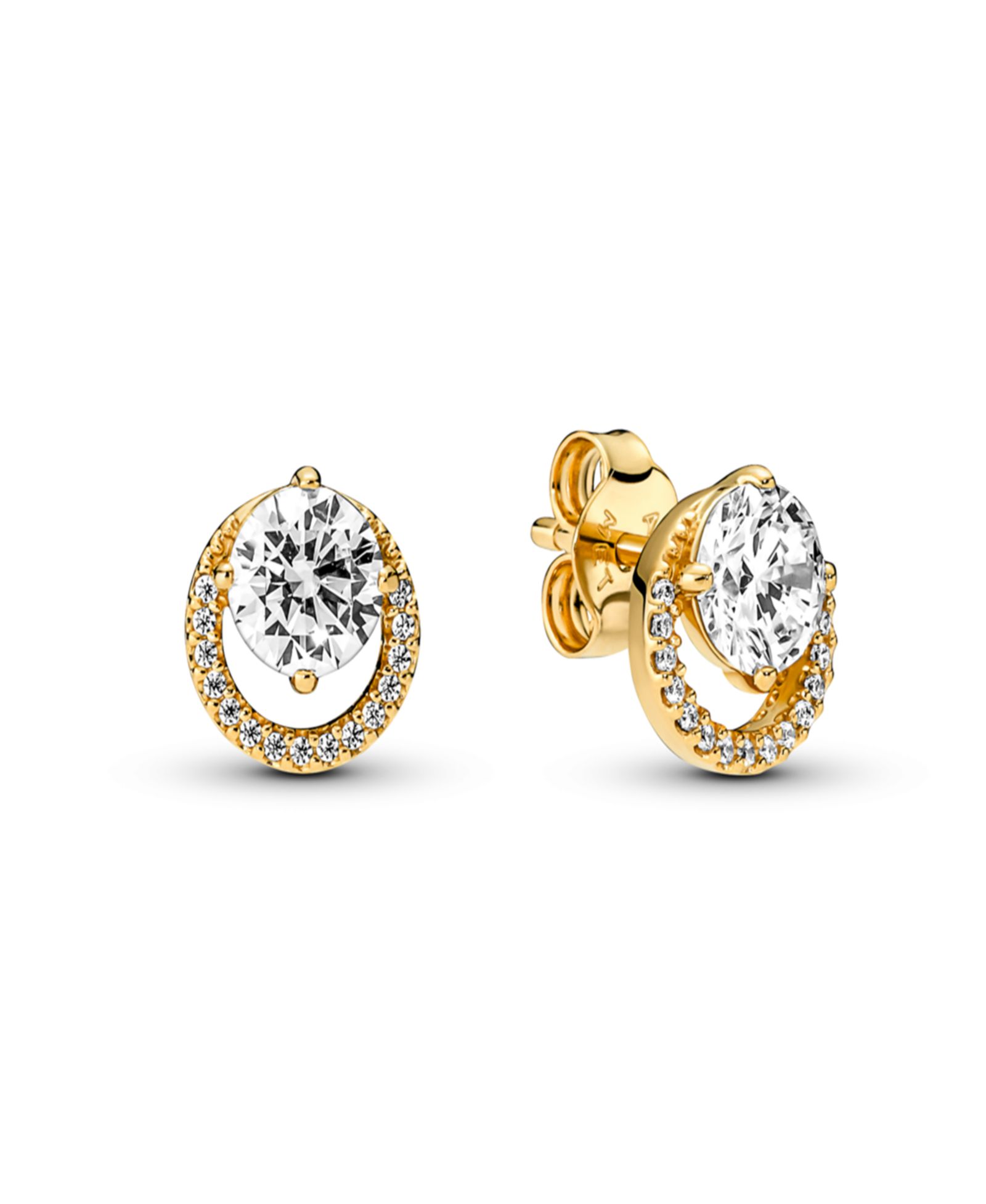 Серьги-гвоздики Pandora Sparkling Round Halo