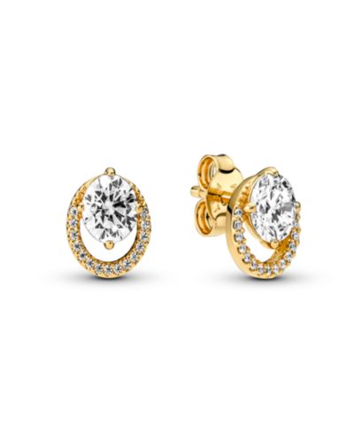 Серьги-гвоздики Pandora Sparkling Round Halo