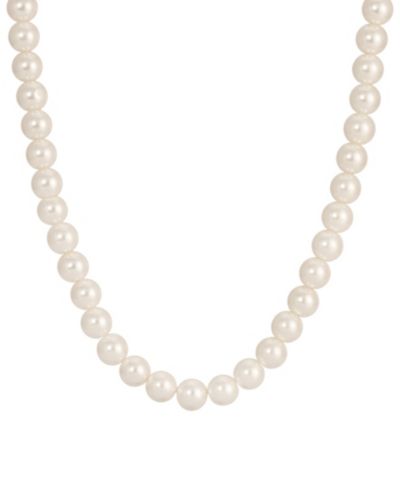 2028 Женское ожерелье с имитацией жемчуга 8mm Gold-tone