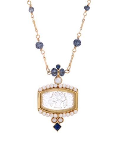 Женское ожерелье 2028 Women's Glass Intaglio Necklace