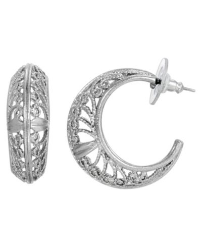 2028 Women's Filigree Hoop Earrings