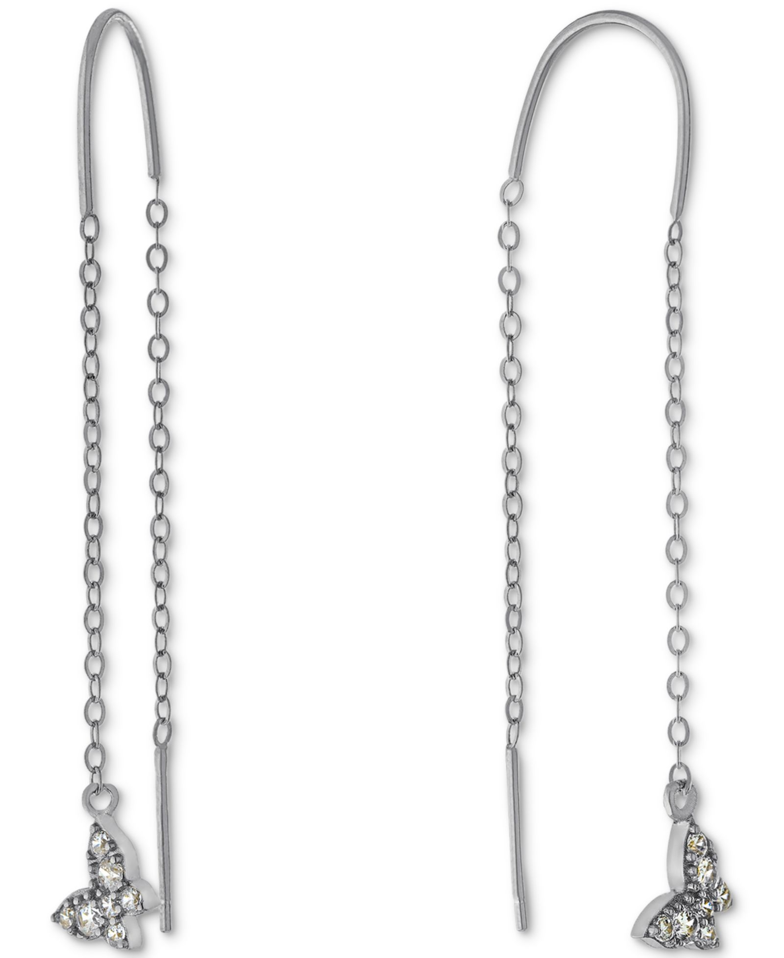 Giani Bernini Cubic Zirconia Butterfly Threader Earrings, Created for Macy's
