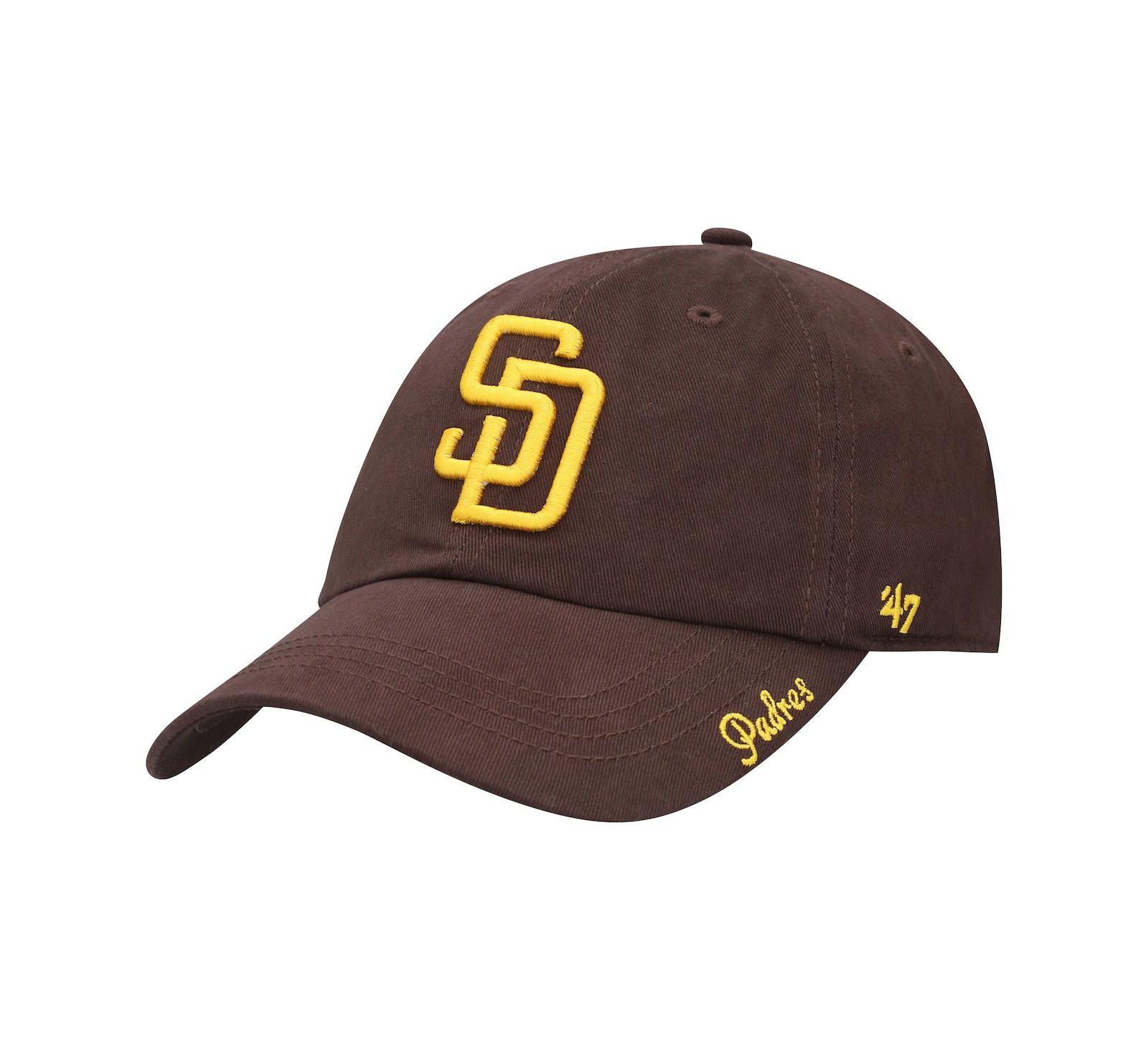 Женская кепка '47 Brown San Diego Padres Team Miata Clean Up Adjustable
