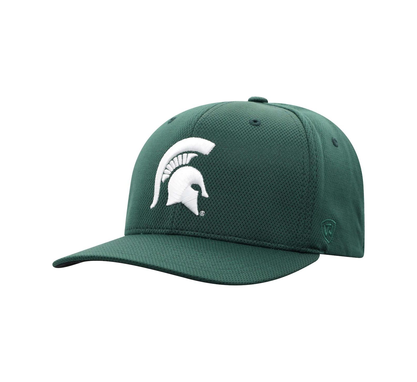 Men's Top of the World Green Michigan State Spartans Reflex Logo Flex Hat