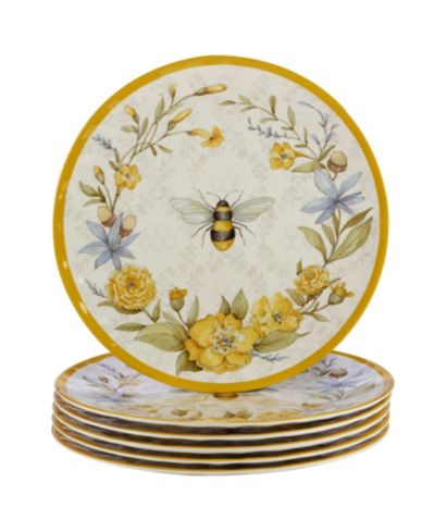 Certified International Bee Sweet Melamine Plates, Set of 6