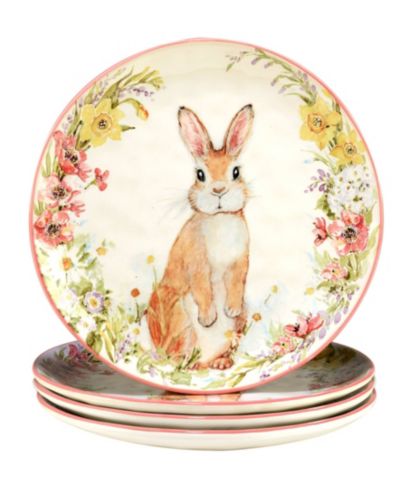 Certified International Easter Garden Dinner Plates, Set of 4