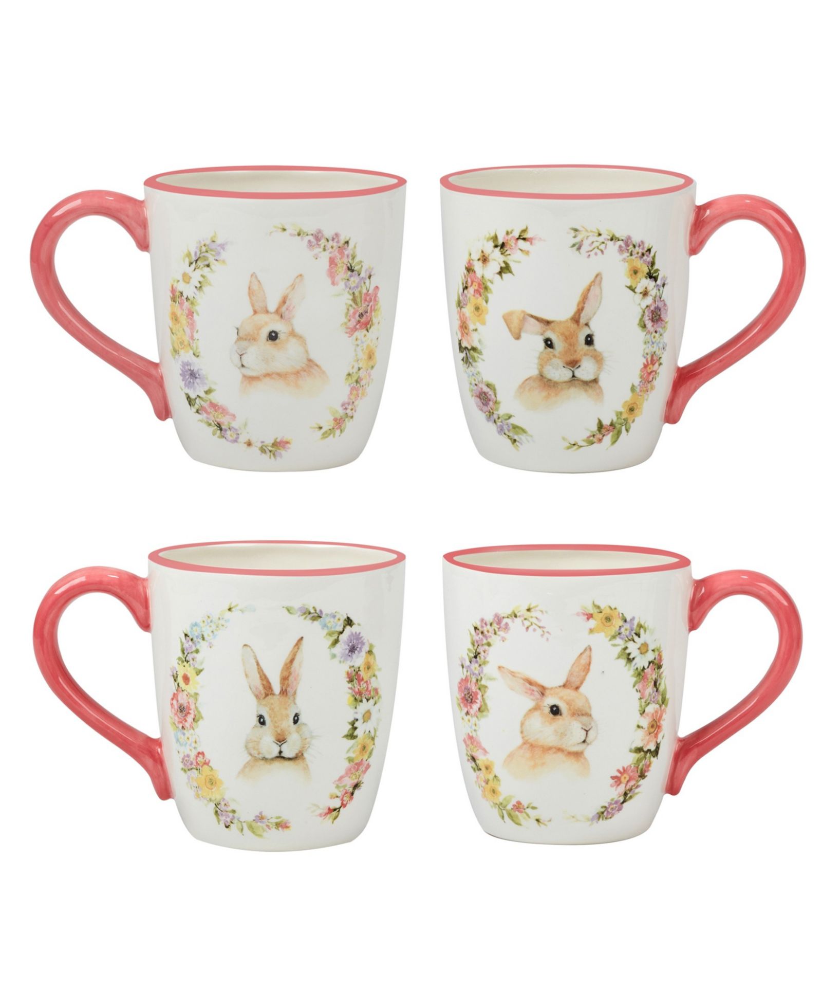 Certified International Easter Garden Assorted Mugs, Set of 4