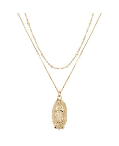 Подвеска Unwritten Virgin Mary многослойная с напылением 14K Gold