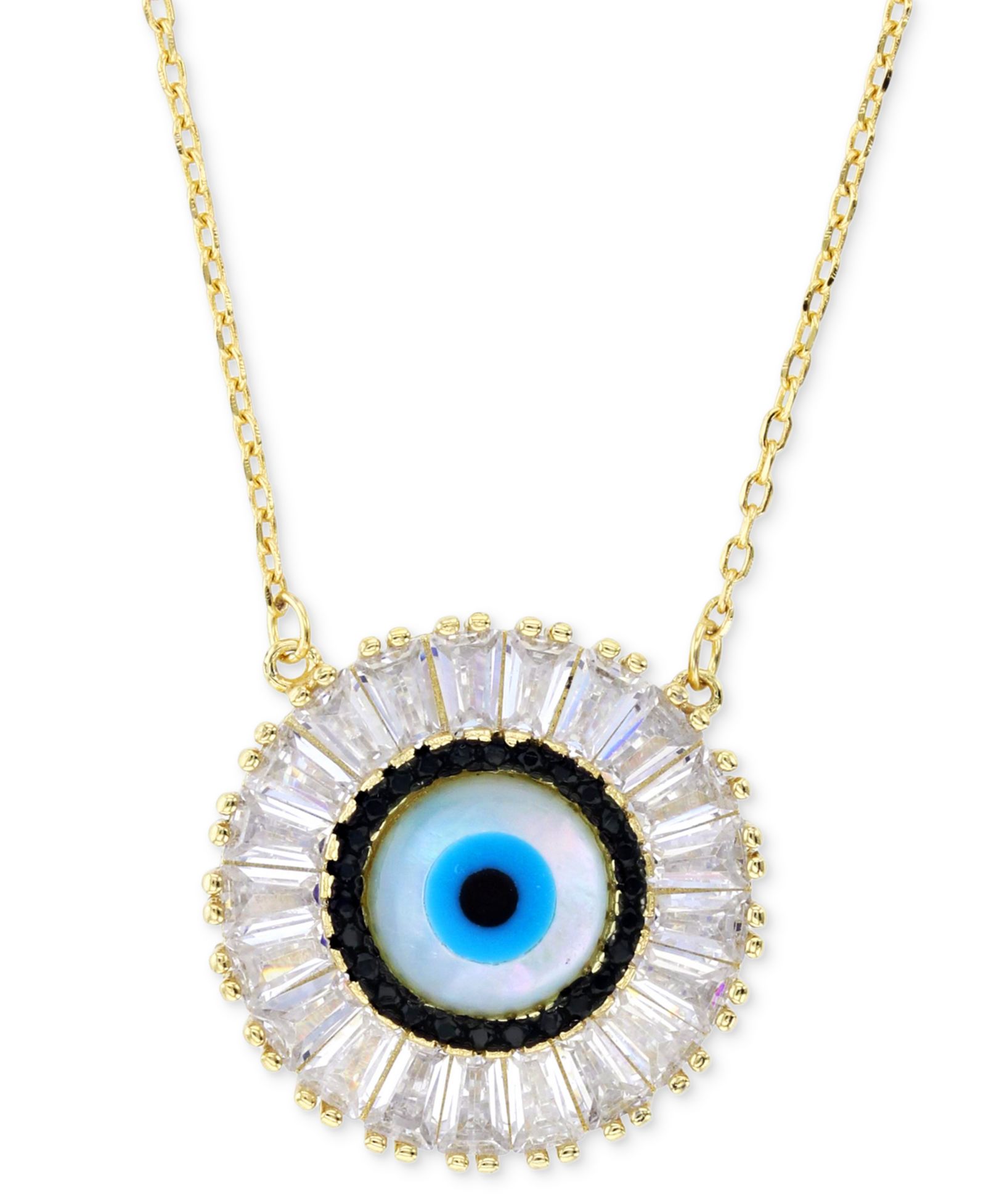 Подвеска-кулон Evil Eye из 14k Gold-Plated Sterling Silver 16" + 1" extender