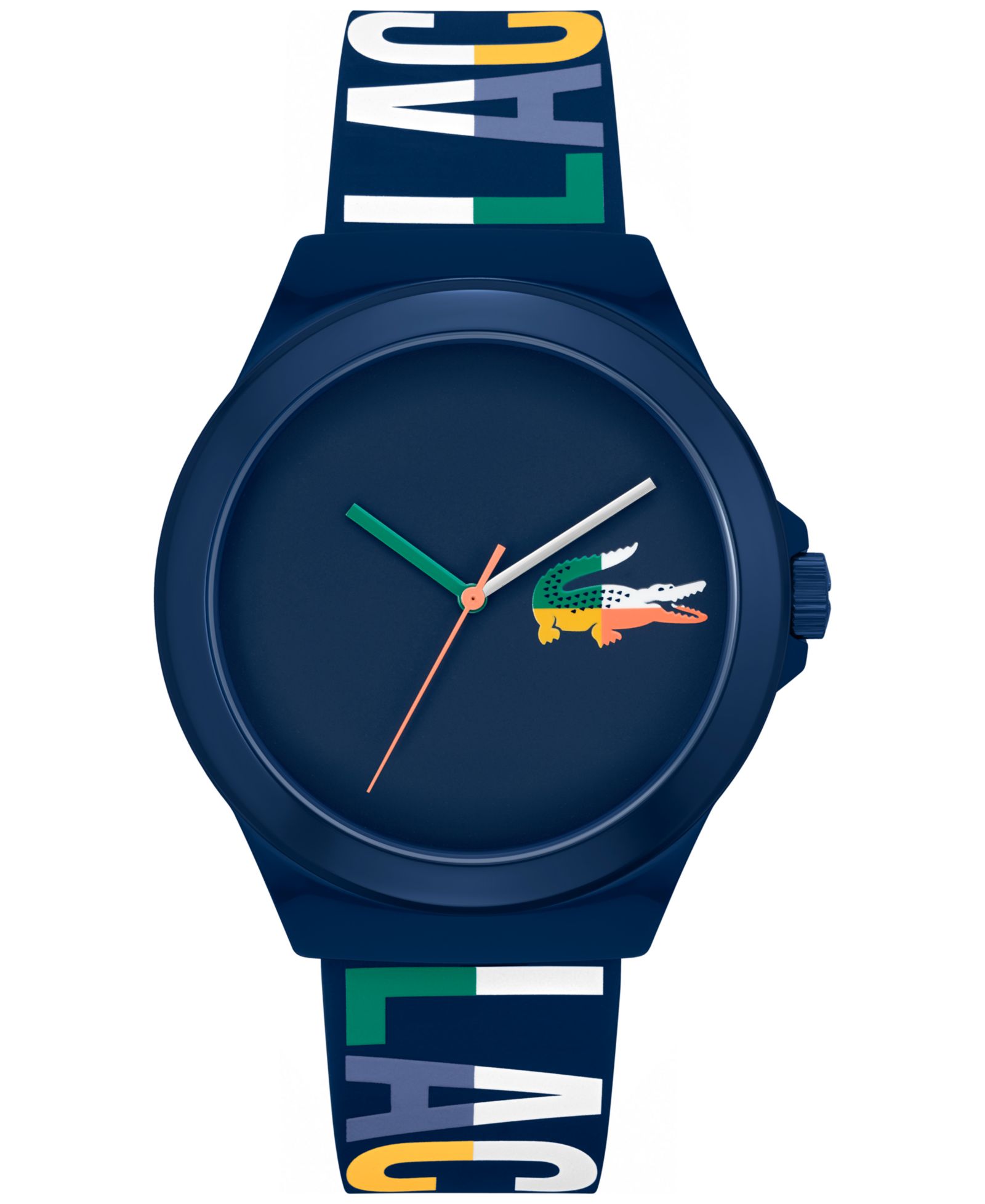 Часы Lacoste Unisex NeoCroc Navy Silicone Strap, 43mm