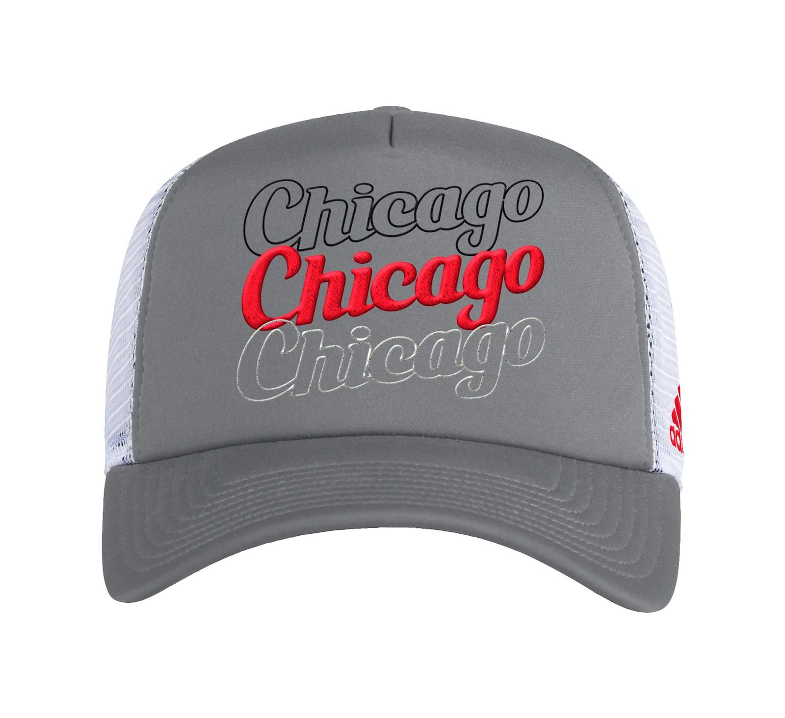 Women's adidas Gray, White Chicago Blackhawks Foam Trucker Snapback Hat
