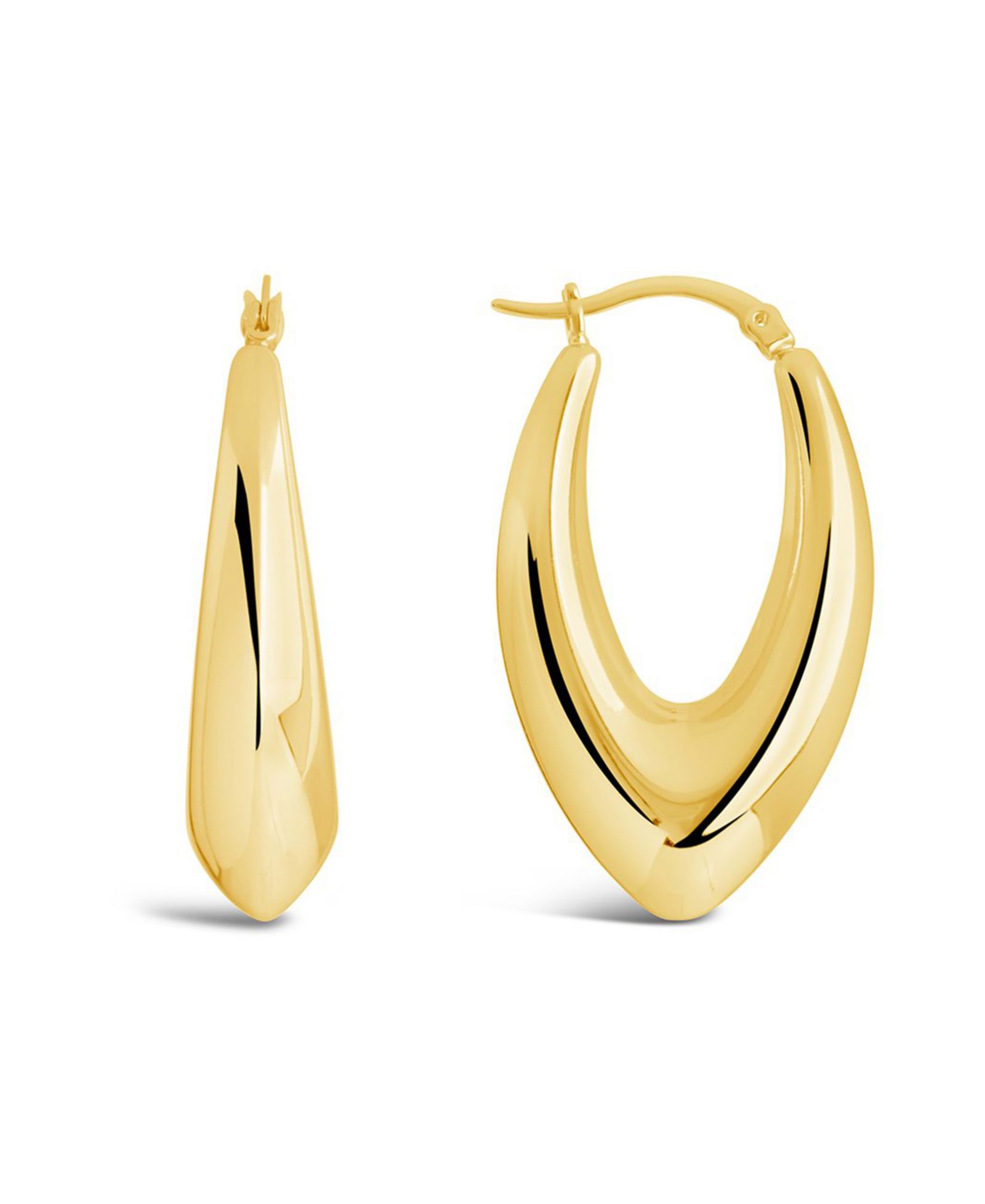 Серьги-кольца Sterling Forever V Drop Hoop