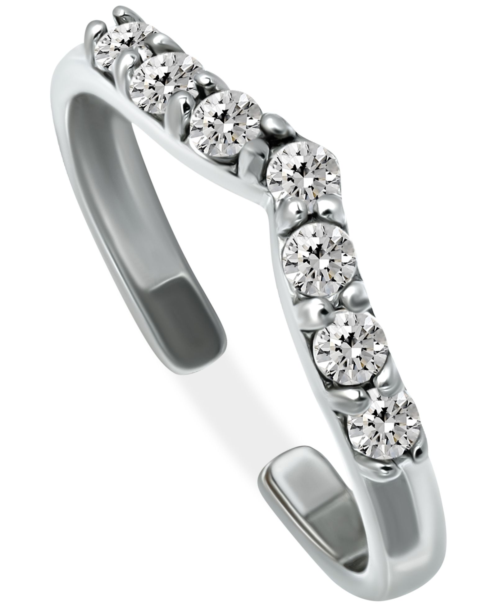Giani Bernini Cubic Zirconia Chevron Toe Ring, Created for Macy's