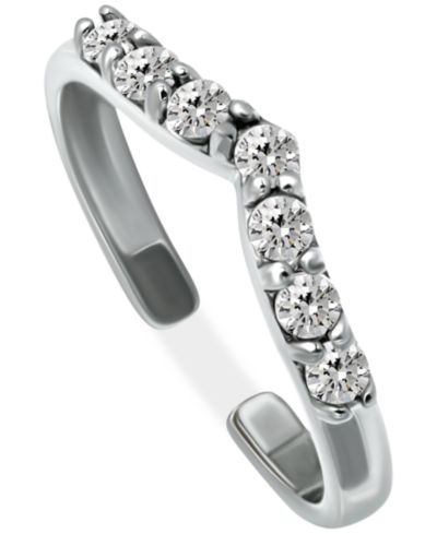 Giani Bernini Cubic Zirconia Chevron Toe Ring, Created for Macy's