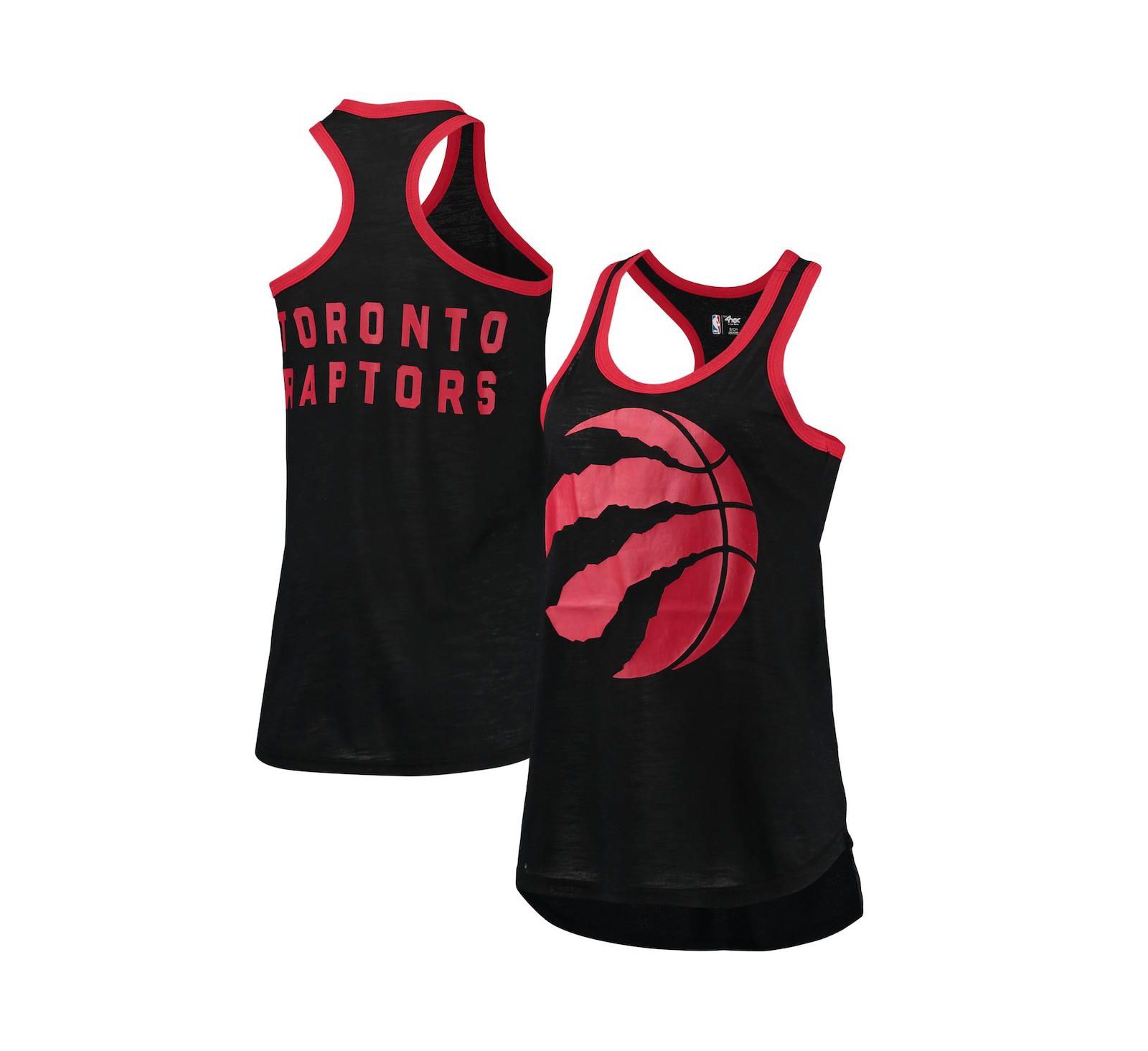 Женский топ G-III Sports by Carl Banks Black Toronto Raptors Showdown Scoop-Neck Racerback Tank Top