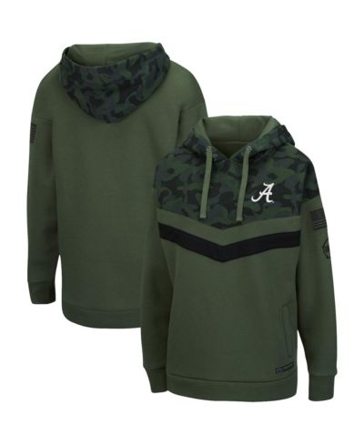 Женское худи Colosseum Olive, Camo Alabama Crimson Tide OHT Military-Inspired Appreciation Extraction Chevron Pullover