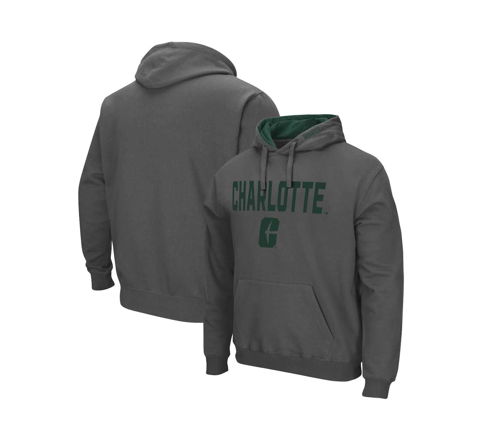 Colosseum Мужское худи с логотипом Charlotte 49ers Charcoal