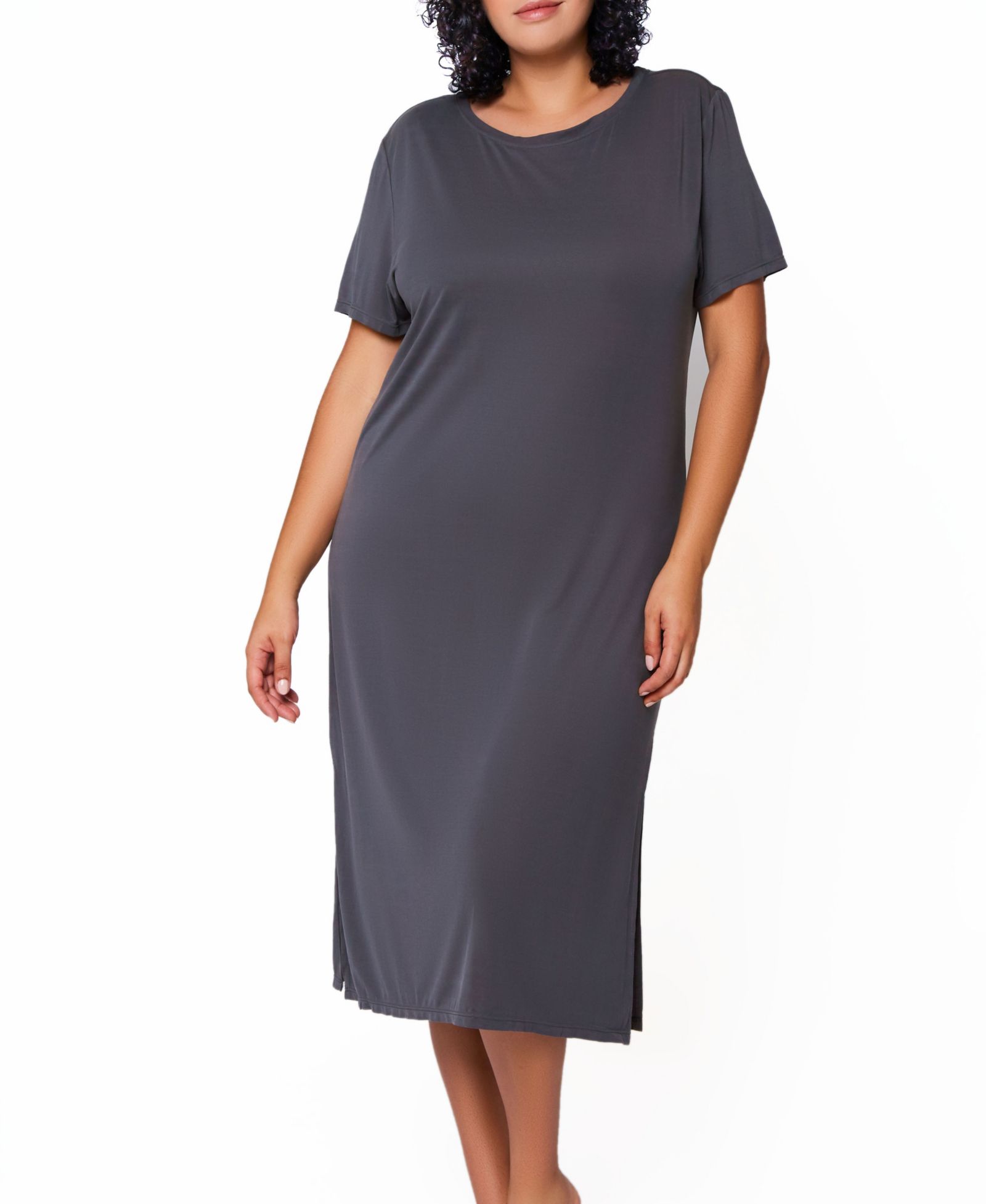 Женское домашнее платье Plus Size iCollection Modal Lounge