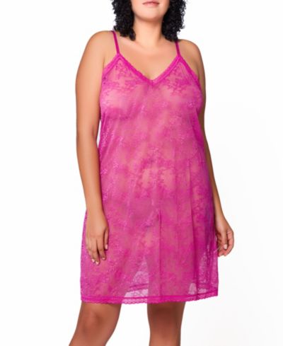 Женская шифоновая комбинация Plus Size Allover Lace