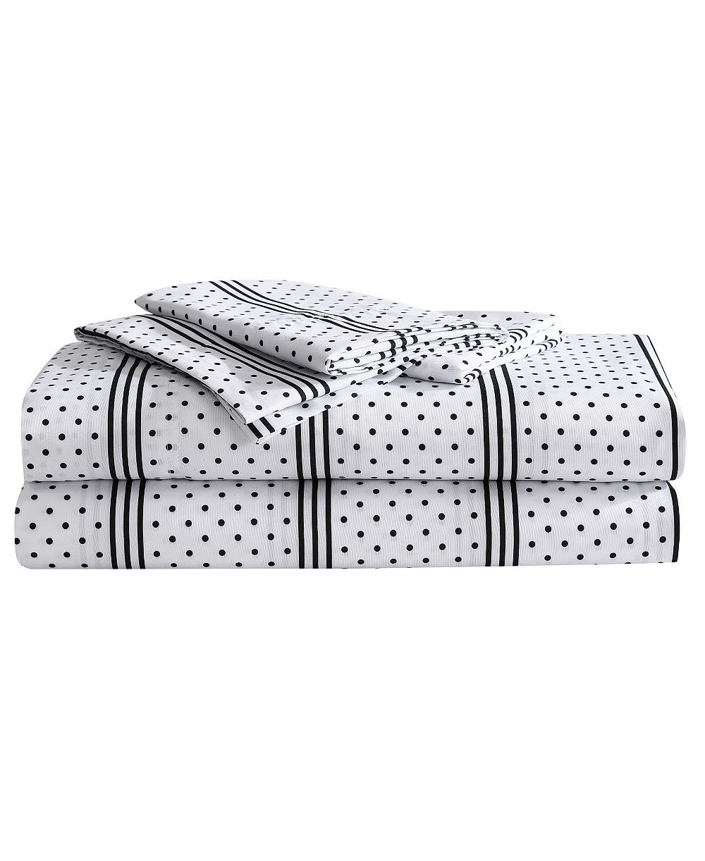 Комплект постельного белья Betsey Johnson Dots And Stripes, микрофибра, Twin