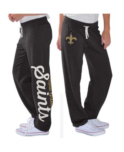 Women's G-III 4Her by Carl Banks Black New Orleans Saints Scrimmage Fleece Pants