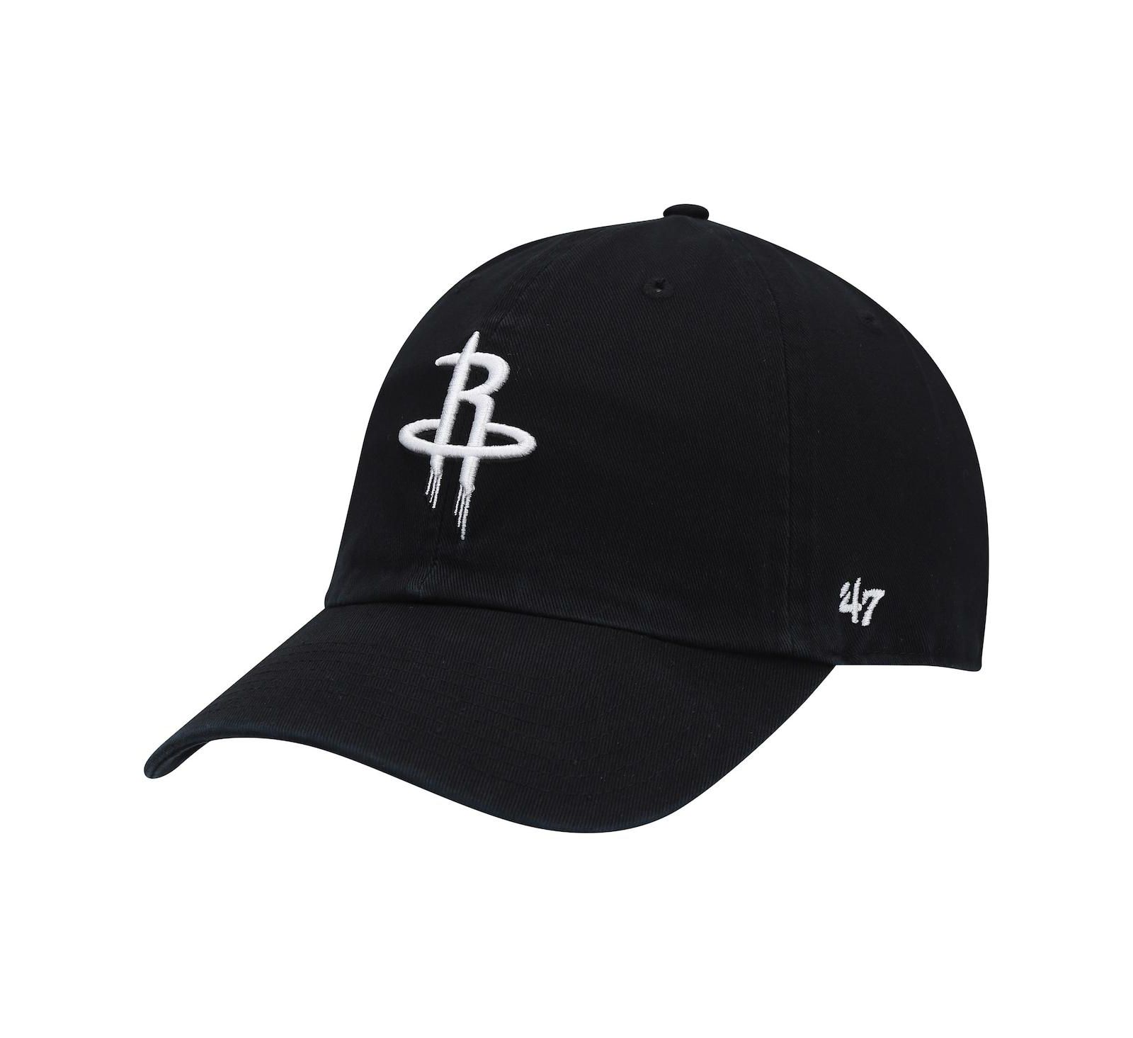 Men's '47 Black Houston Rockets Team Clean Up Adjustable Hat