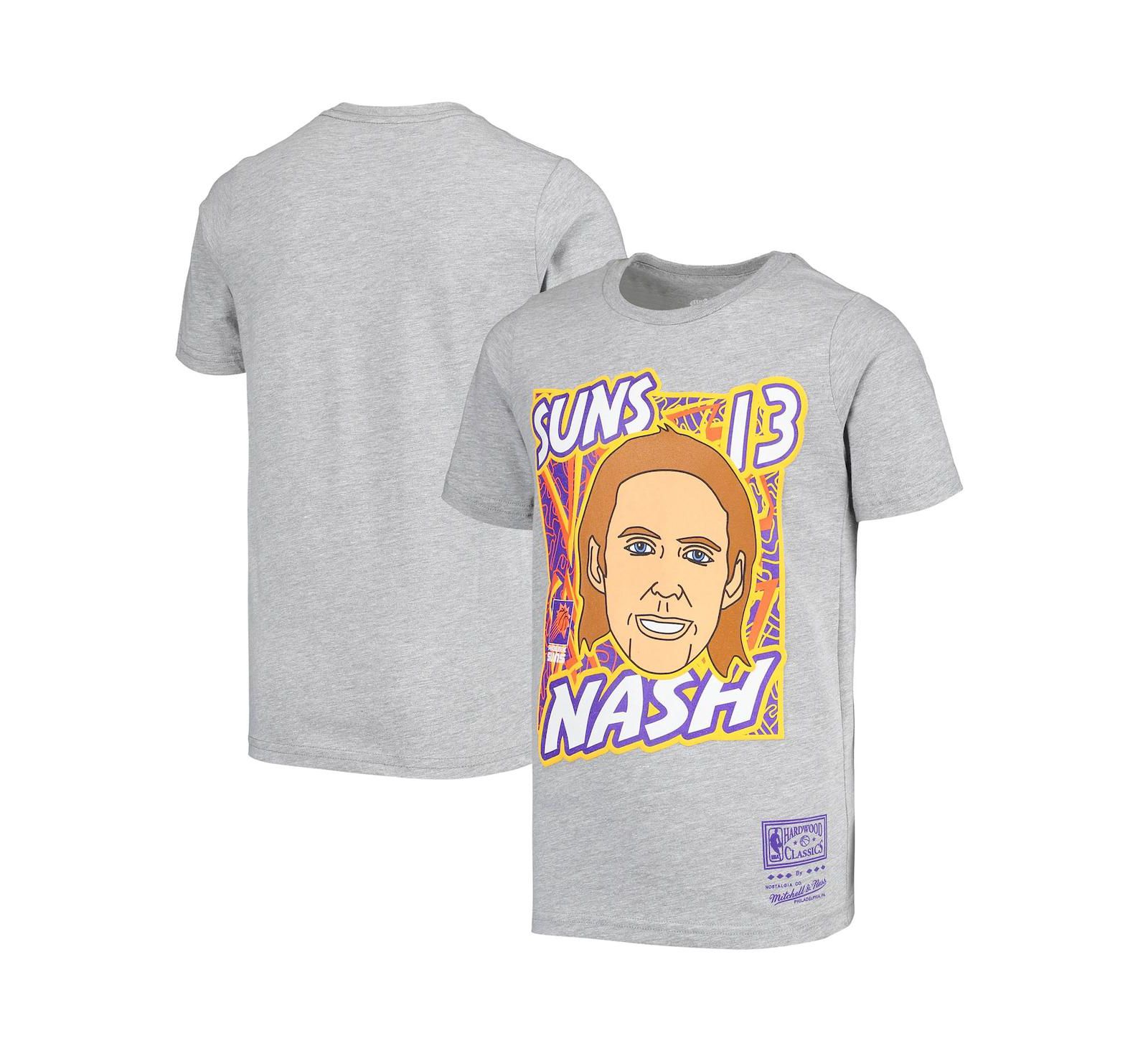 Мужская футболка Mitchell & Ness Gray Phoenix Suns Hardwood Classics King of the Court Player T-shirt
