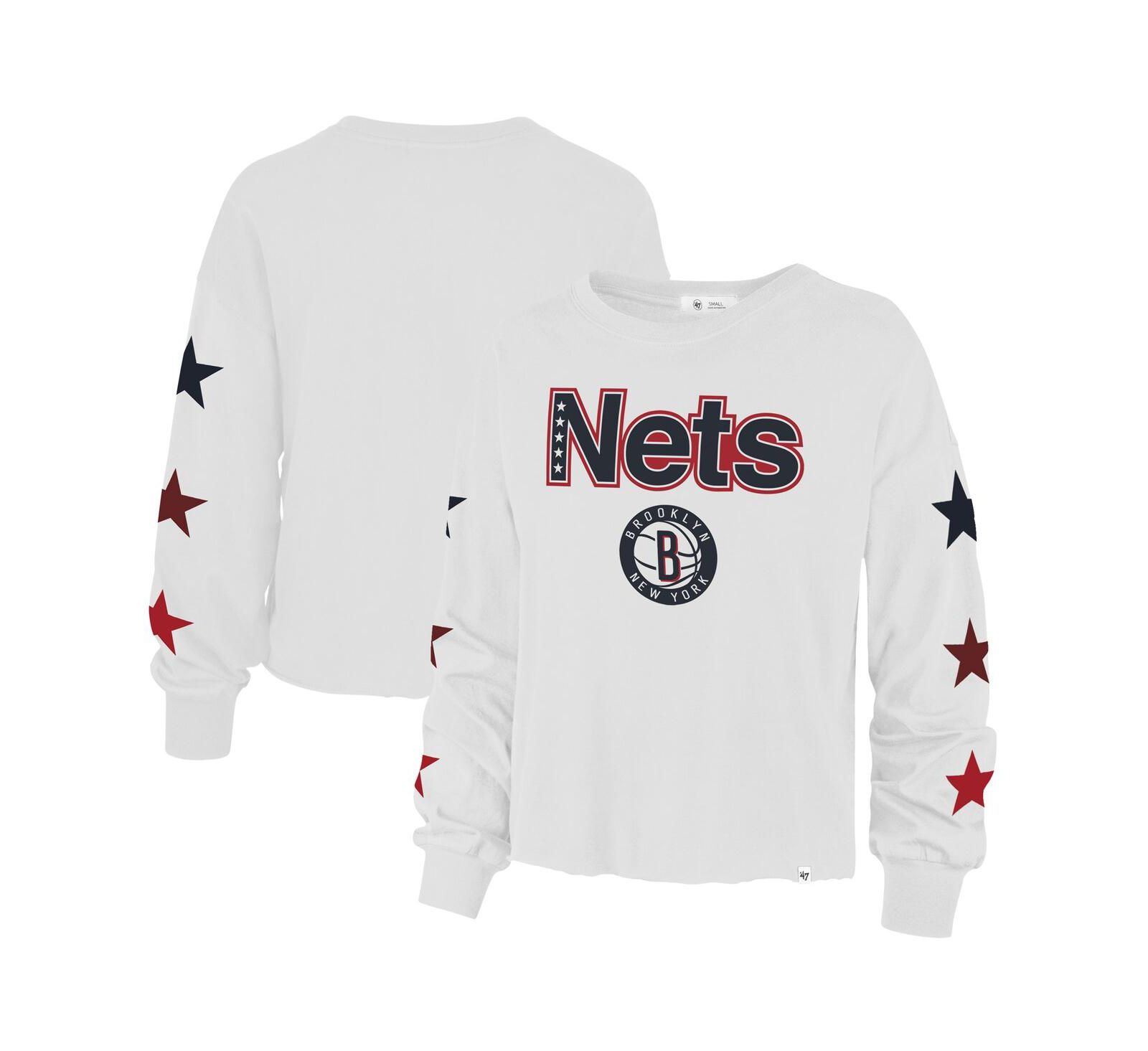 Women's '47 Brand White Brooklyn Nets 2021/22 City Edition Call Up Parkway Long Sleeve T-shirt