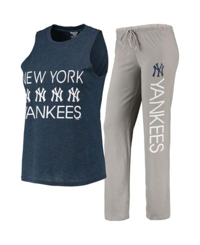 Женский комплект из майки и брюк Concepts Sport Sport Gray, Navy New York Yankees
