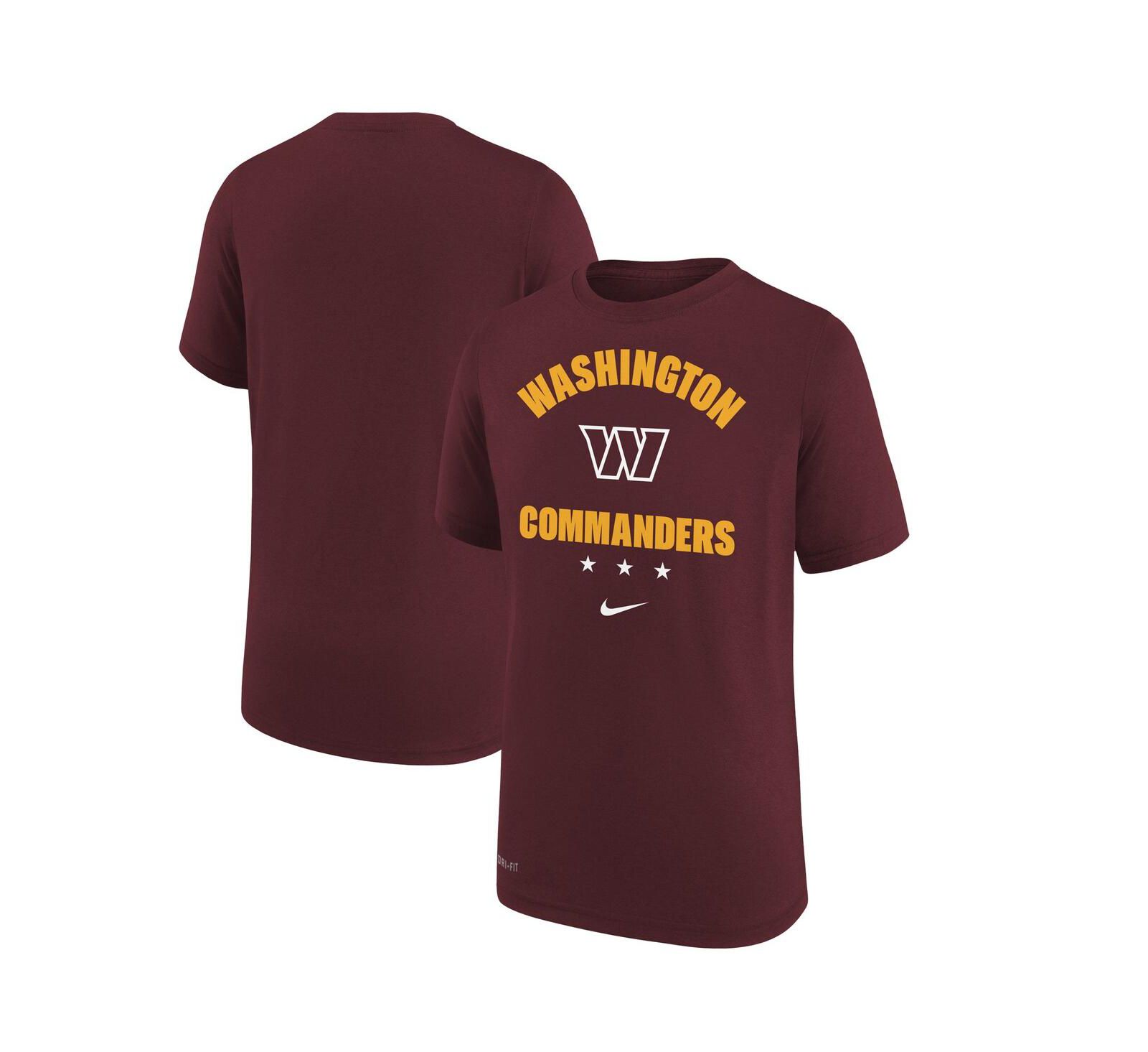 Спортивная футболка Nike для мальчиков, Washington Commanders, бордовый цвет