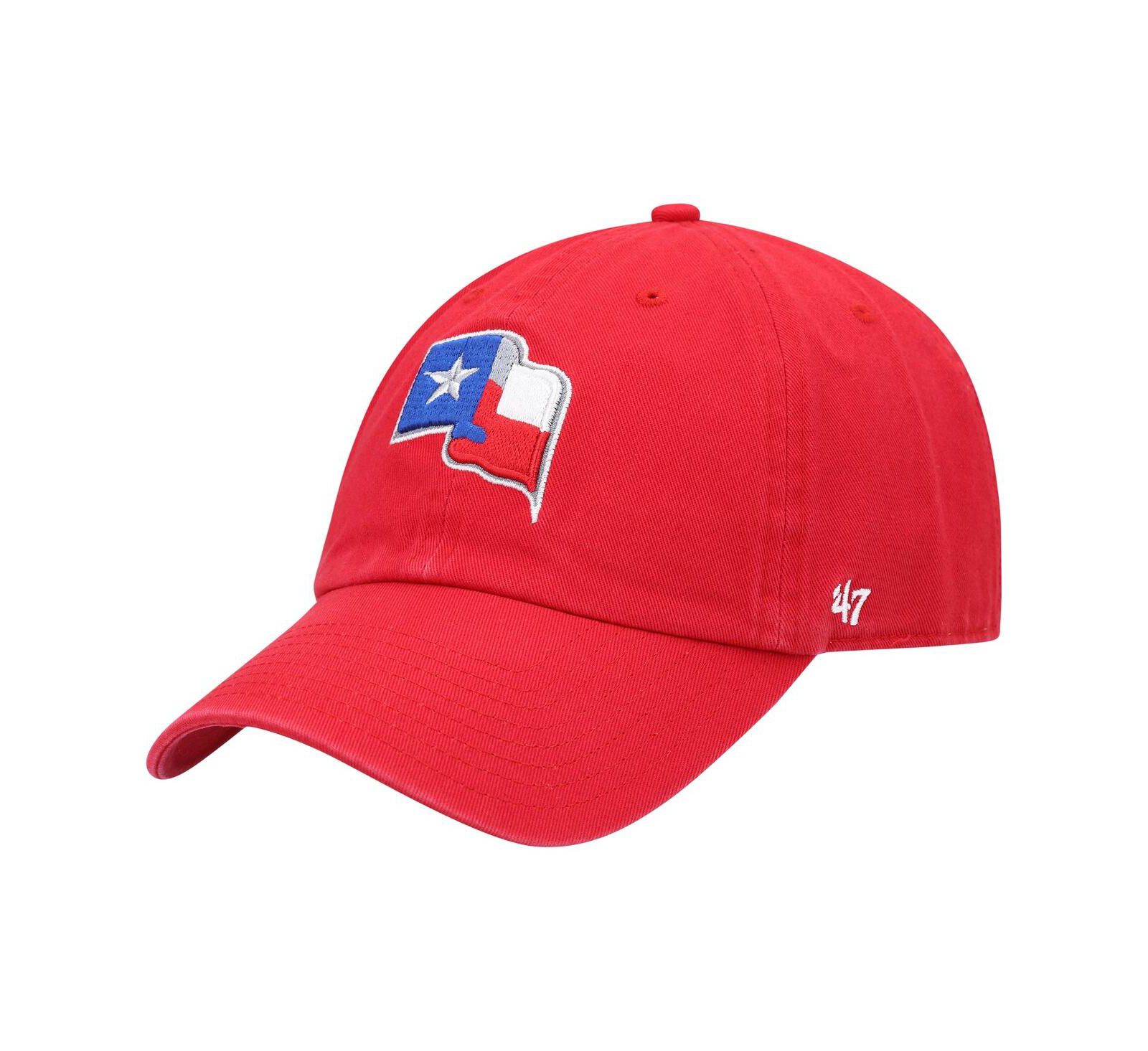 '47 Brand Мужская бейсболка Texas Rangers Clean Up Team Adjustable Red