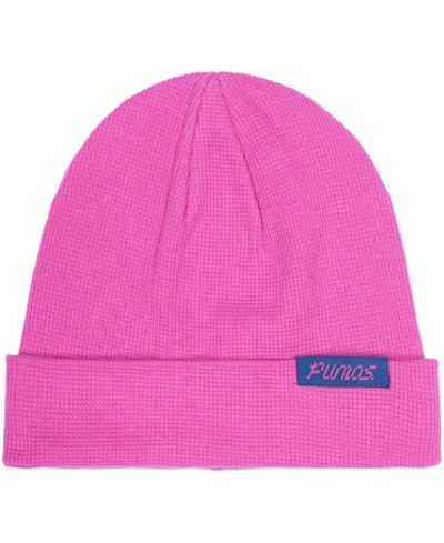 Мужская трикотажная шапка Pumas 3000 Pink с отворотом