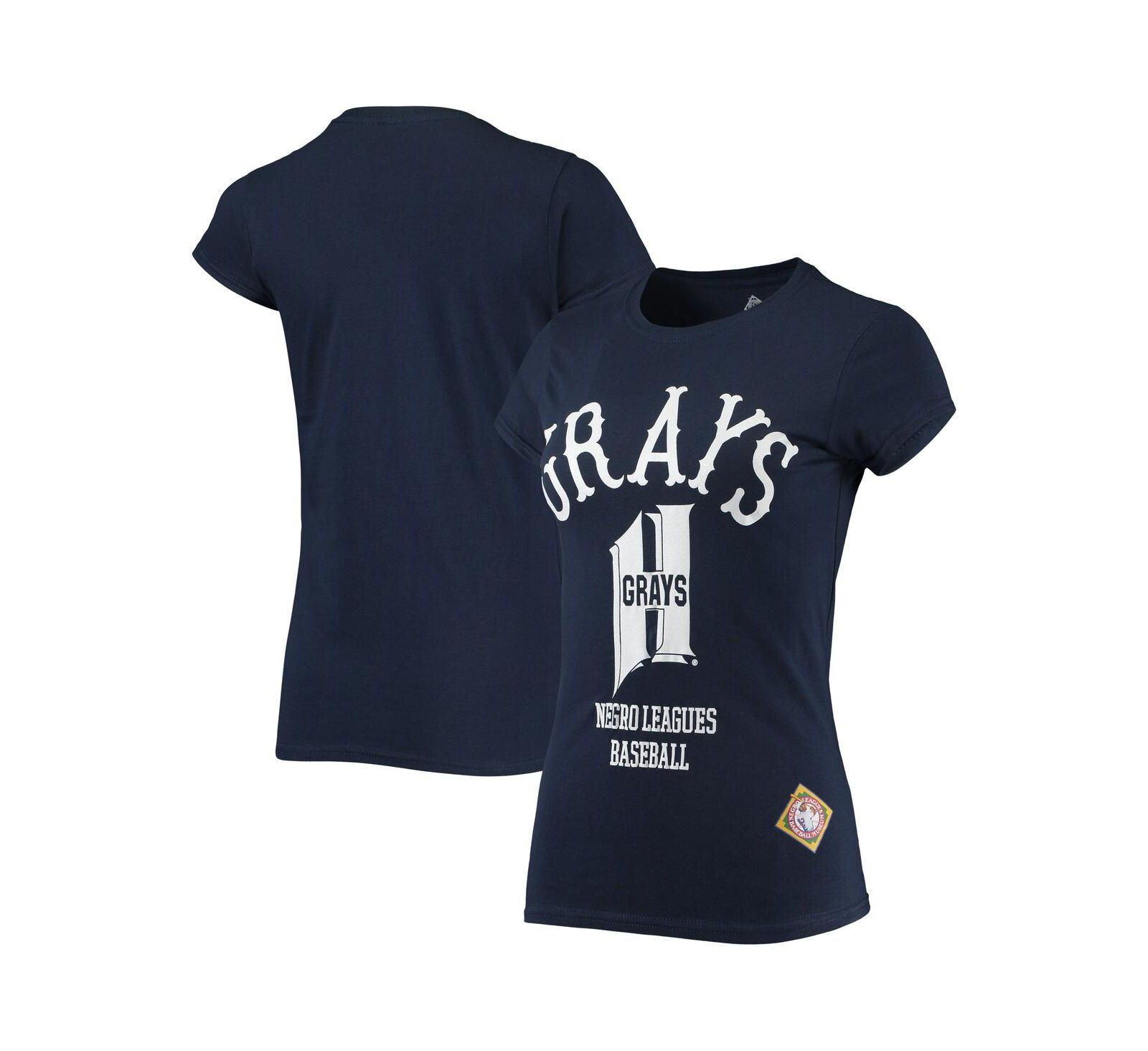 Women's Stitches Navy Homestead Grays Negro League Logo T-shirt