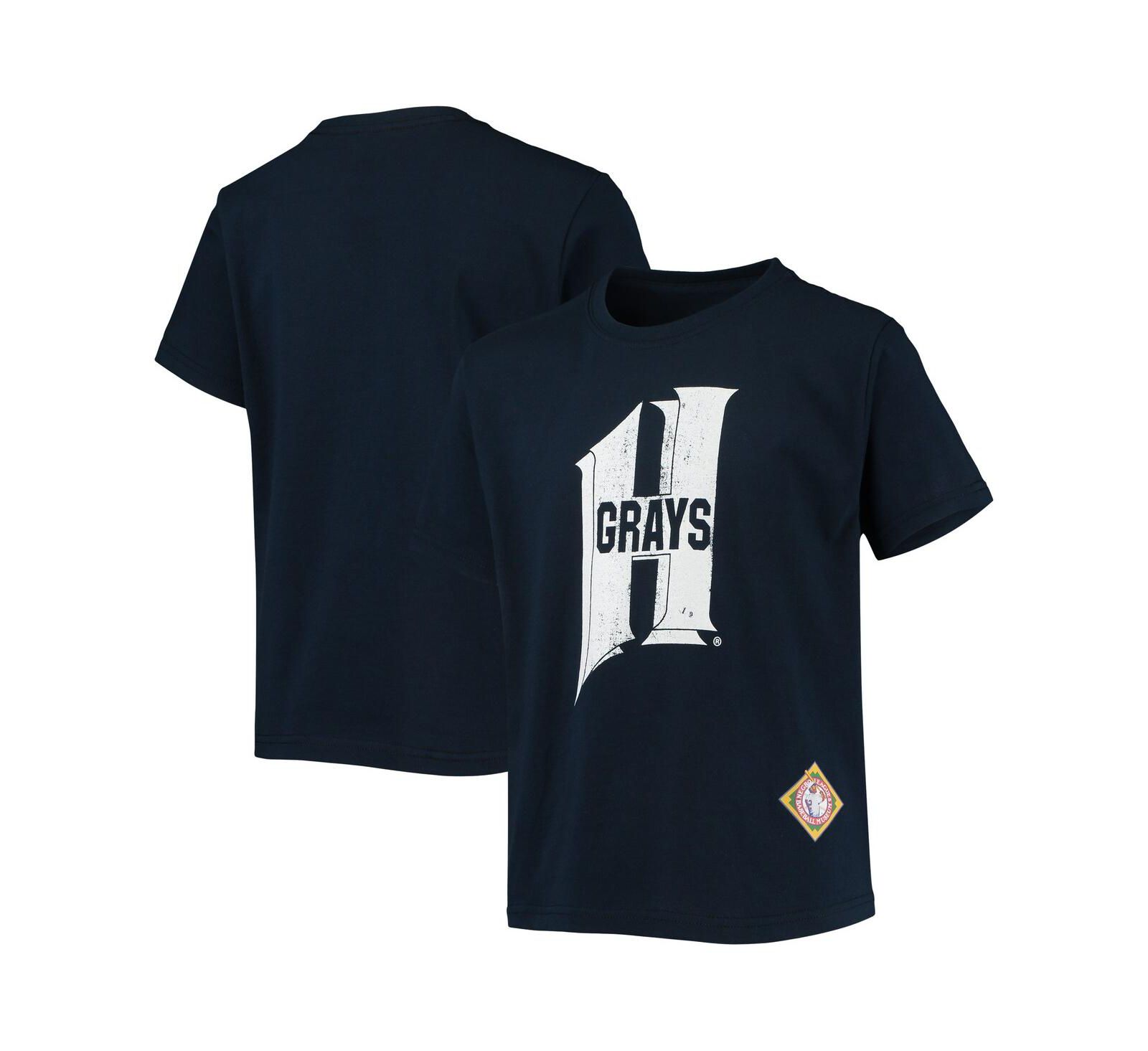 Stitches Детская футболка Big Boys Stitches Navy Homestead Grays Negro League Logo