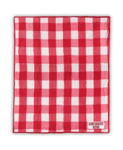 Флисовый плед Cincinnati Reds 50" x 60" Buffalo Check