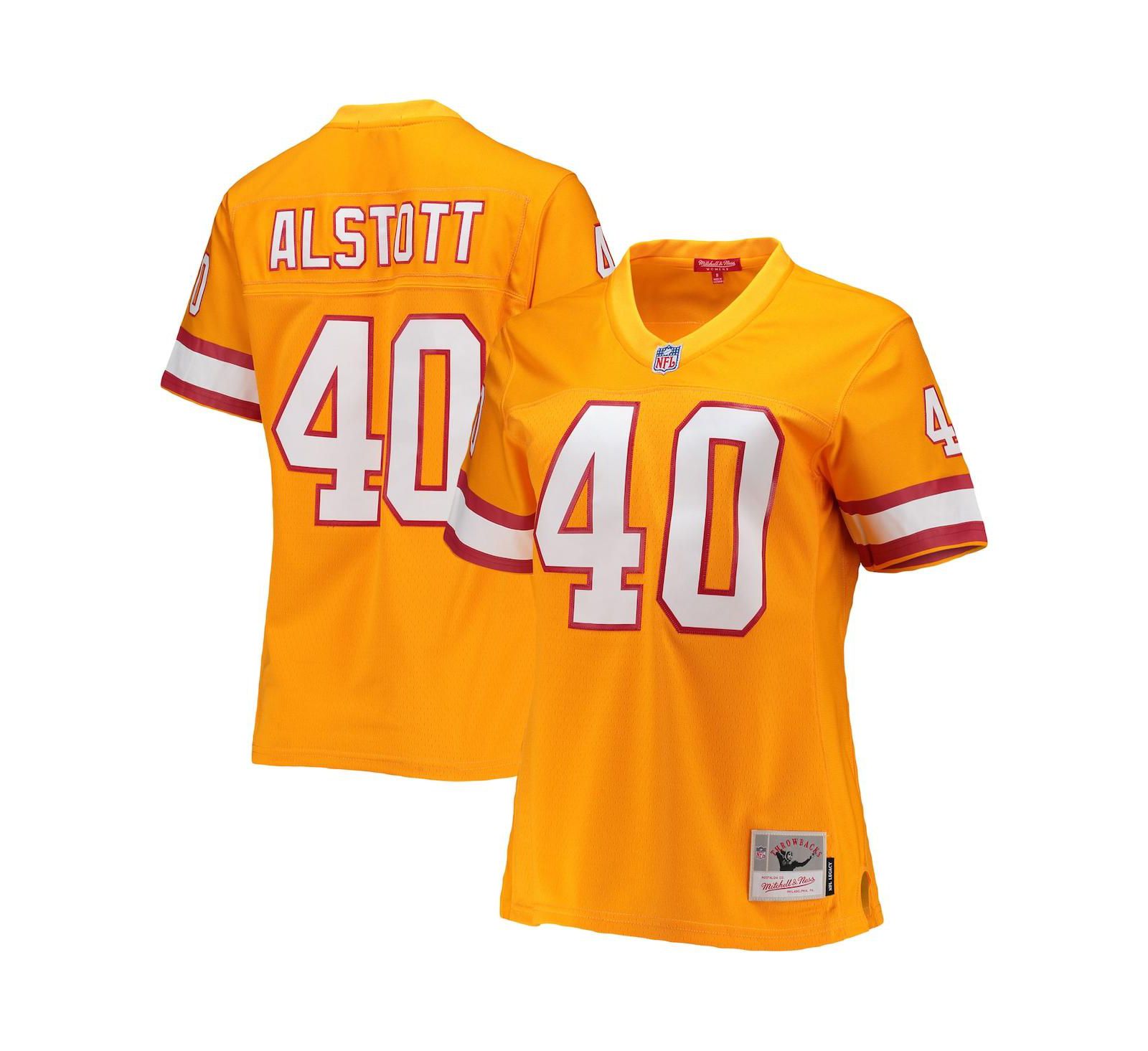 Женская джерси Mitchell & Ness Mike Alstott Orange Tampa Bay Buccaneers Legacy Replica Player