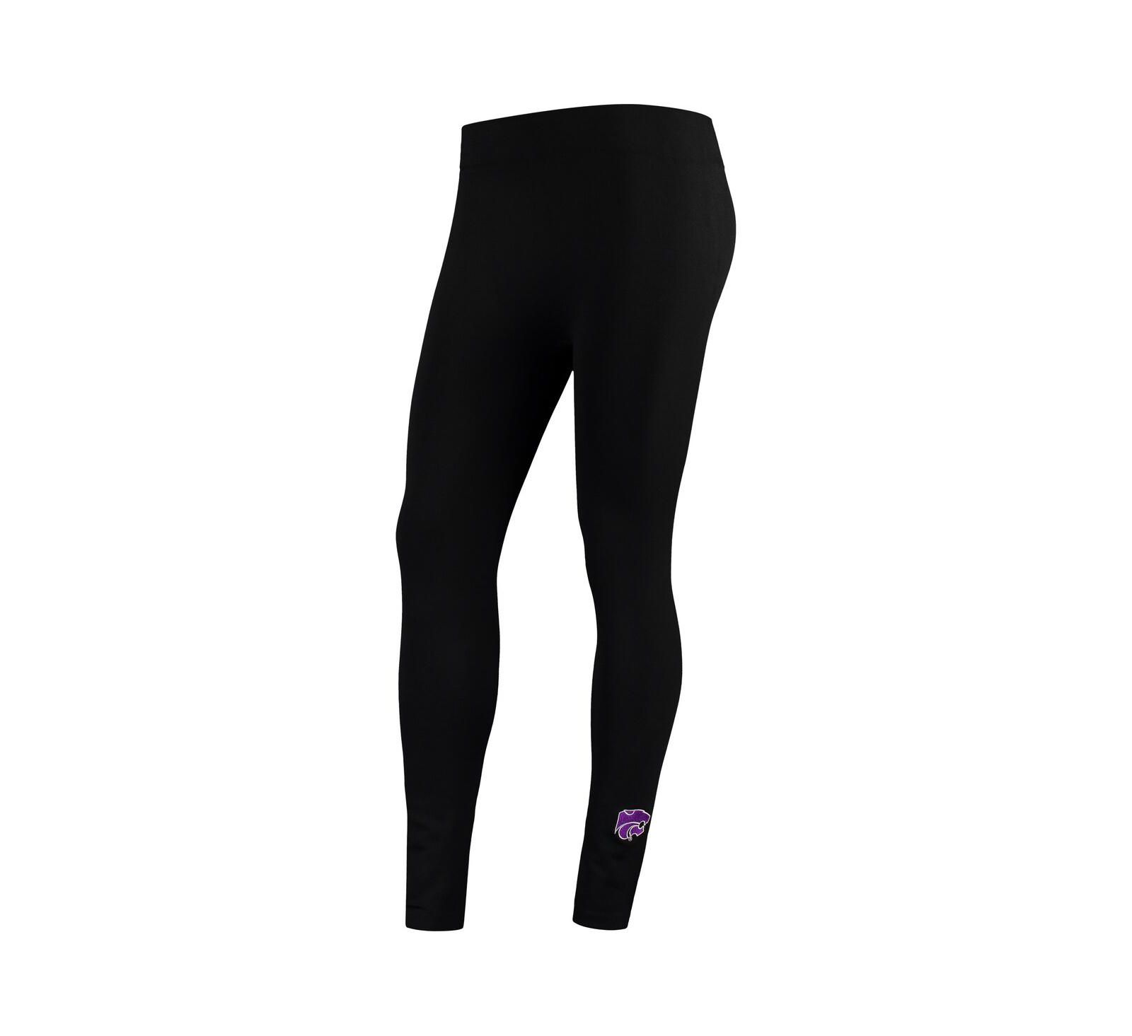 Women's ZooZatz Black Kansas State Wildcats Fleece Leggings
