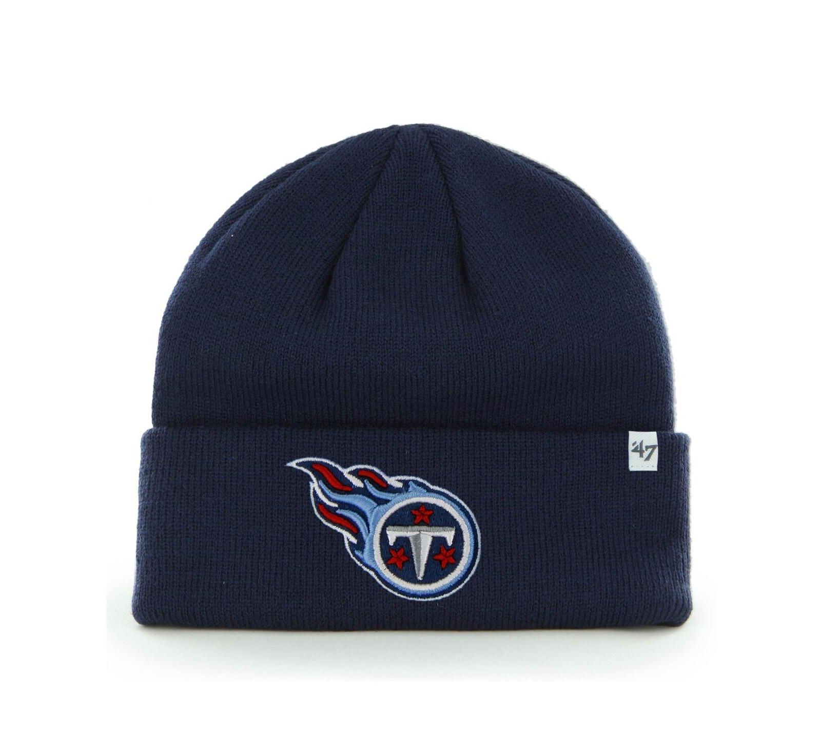 Мужская вязаная шапка '47 Navy Tennessee Titans Primary Basic Cuffed Knit