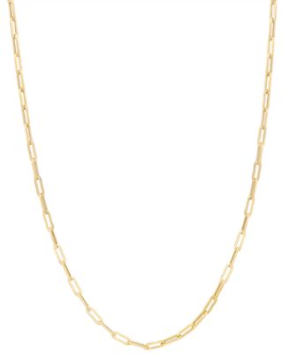 Macy's Цепочка-колье Paperclip Link, 18", 14k Gold
