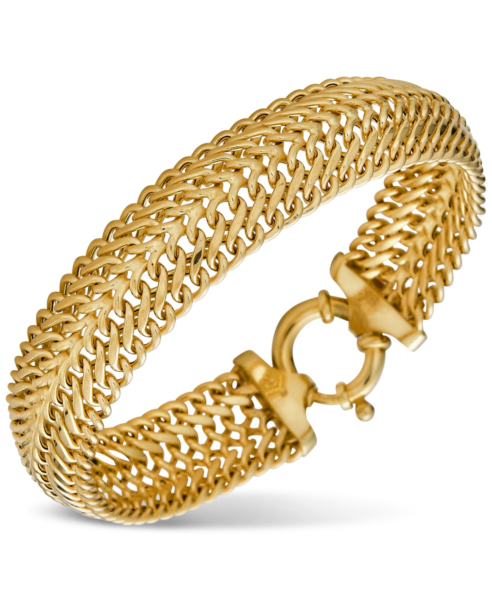 Italian Gold Браслет с широкой цепью из золота 10k