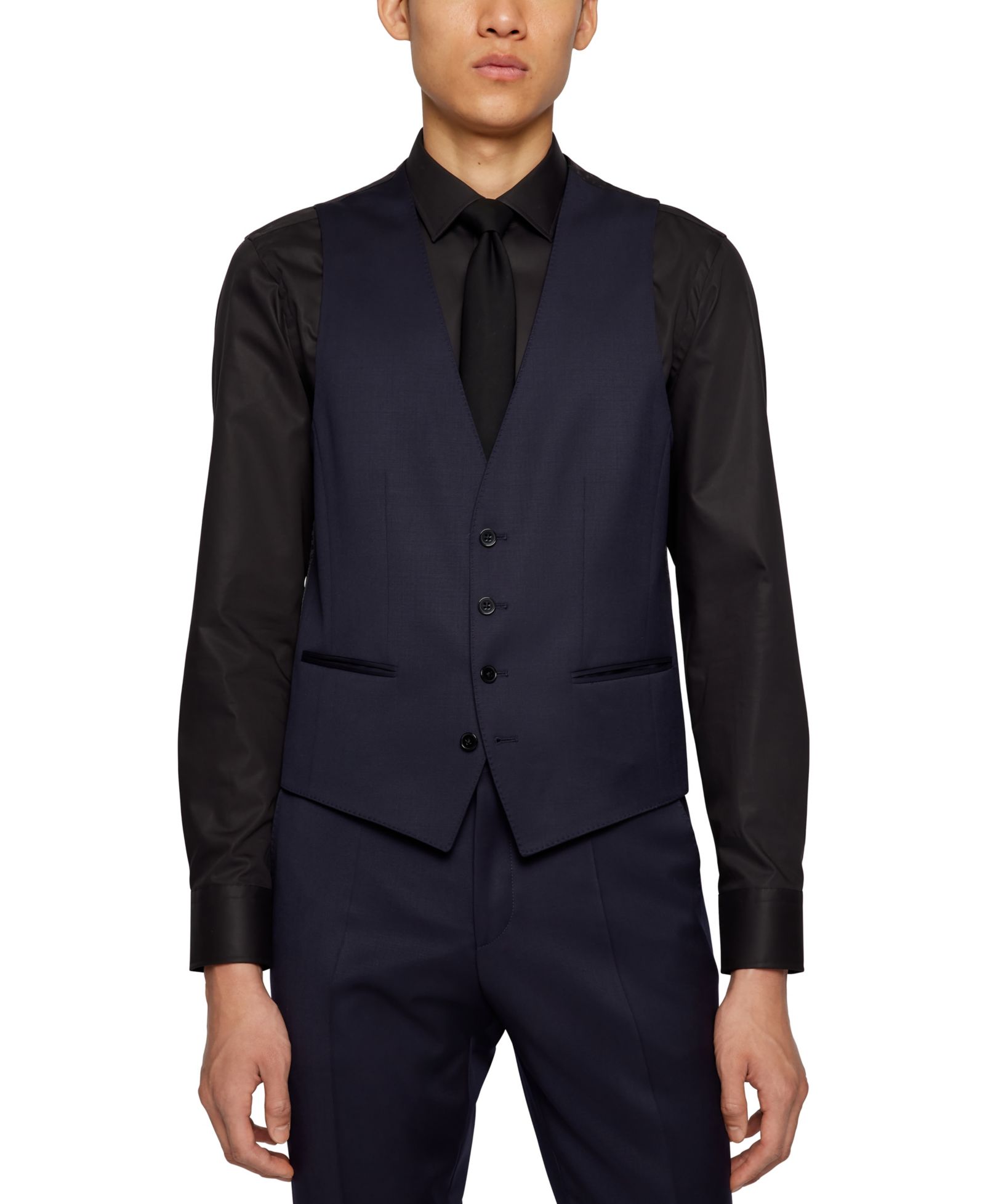 Мужской жилет BOSS by Hugo Boss Slim-Fit из шерстяного сукна