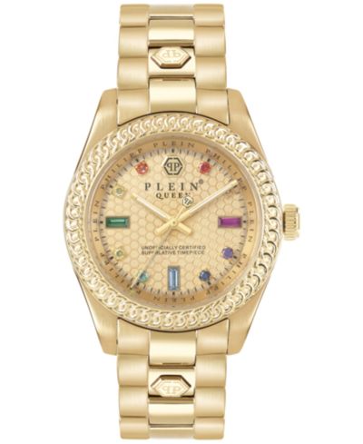Женские часы Philipp Plein Women's Queen Gold-Tone Stainless Steel 36mm