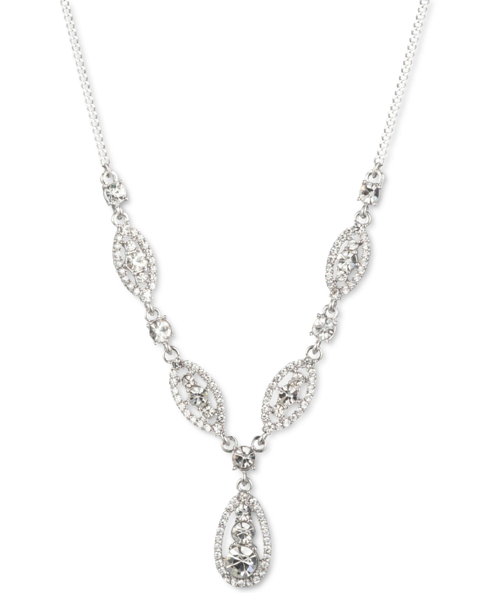 Ожерелье Givenchy Crystal Trio Lariat, 16" + 3" extender