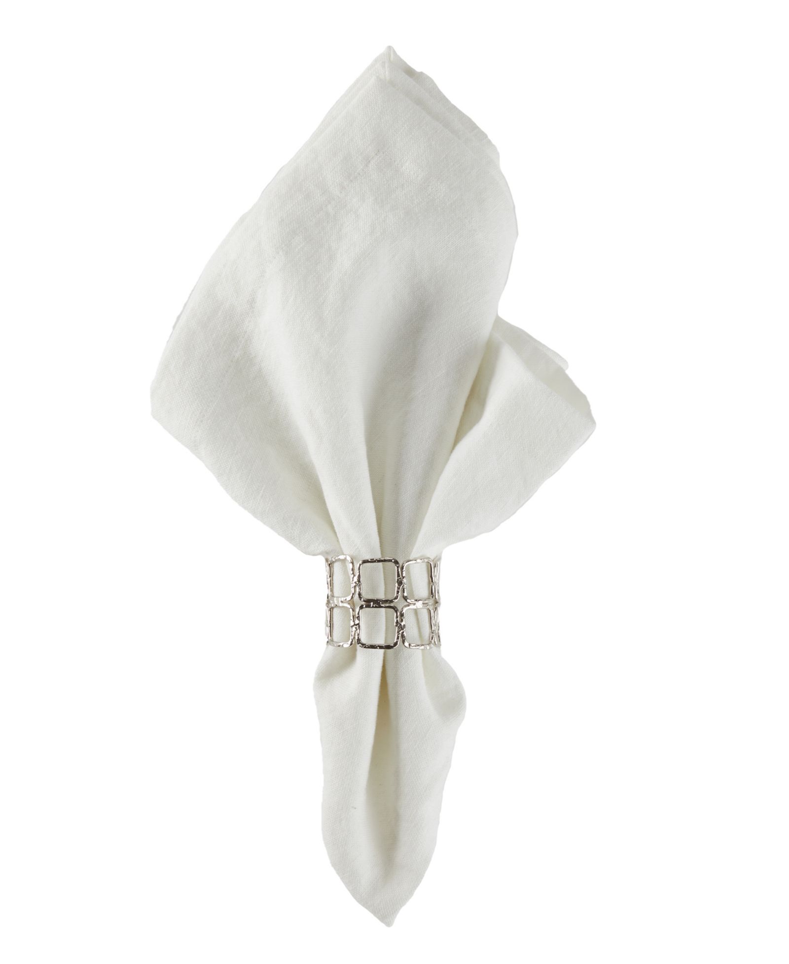 Double Square Napkin Rings, Set of 8