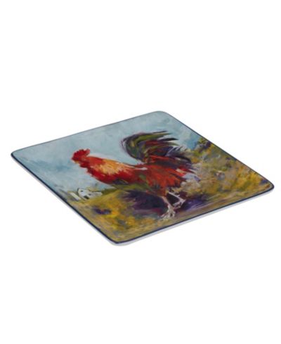 Квадратное блюдо Certified International Rooster Meadow