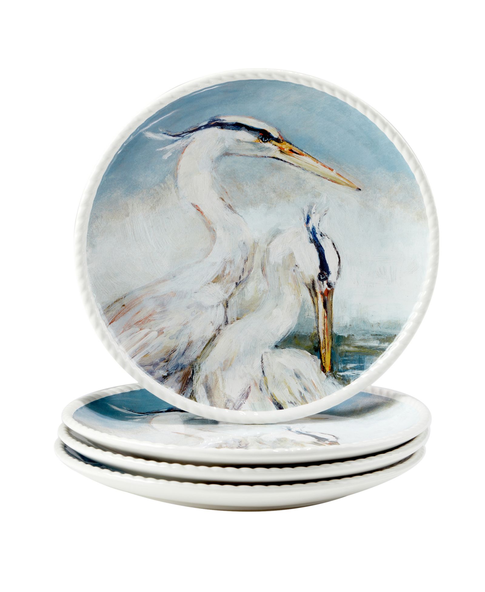 Тарелка обеденная Certified International Shorebirds, набор из 4 шт.