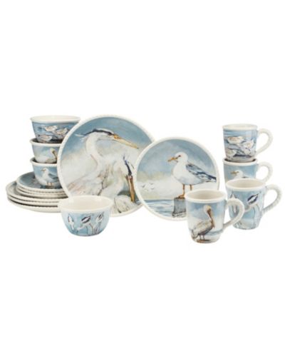 Certified International Shorebirds 16 Pc. Dinnerware Set, Service for 4
